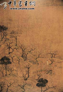 展子虔作品欣赏 － 《游春图》局部