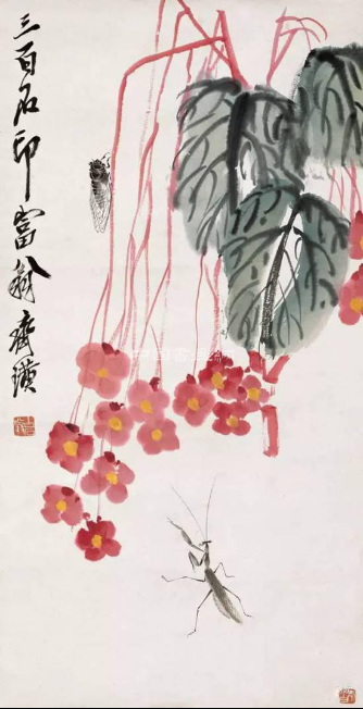 齐白石八十多岁画的蝉